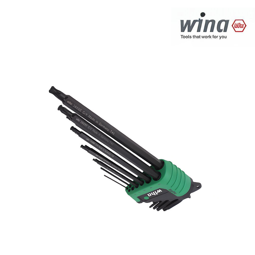 German wiha Weihan plum hexagon wrench set imported extended black 366BE ball head with hole star